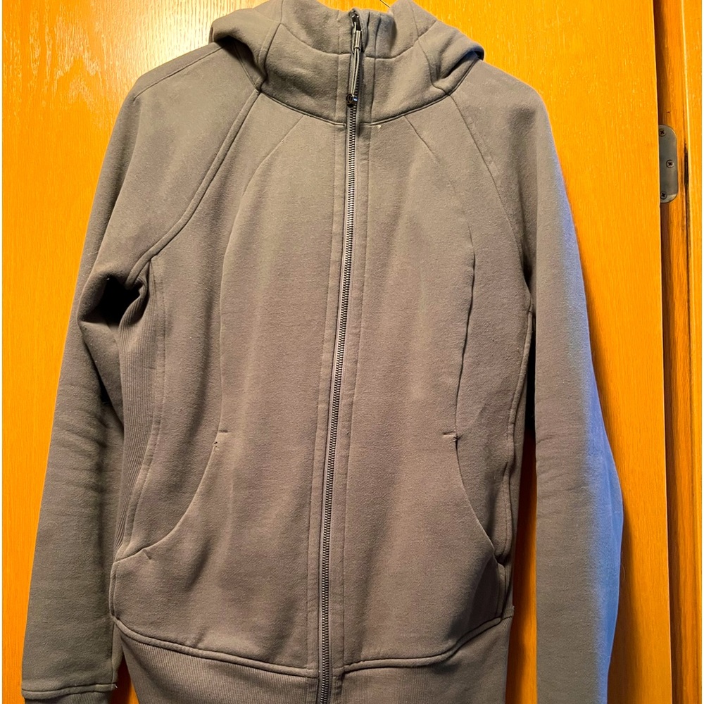 Lululemon green zip up Scuba sweatshirt size 10